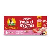 Nho khô phủ sữa chua Vani và Dâu SUN-MAID STRAWBERRY & VANILLA Yogurt covered Raisins 6 BOXES 170g của Mỹ