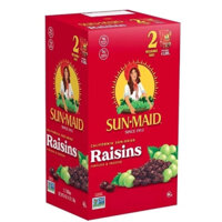 Nho khô Sun-Maid California Raisins của Mỹ  hộp 2002gr gồm 2 bịch 1001gr