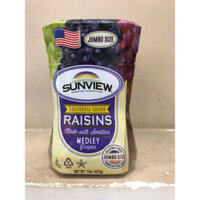 Nho khô SUNVIEW Raisins Medley (Jumbo Size-425g) 🇱🇷Mỹ