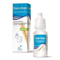 Nhỏ mắt dưỡng kính áp tròng Clean Drops từ thiên nhiên- bù ẩm, bôi trơn, làm mềm lens. Chính hãng Omisan - Italy. Lọ15ml