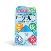 Nhỏ mắt Rohto (Màu xanh dương - Chiết xuất bạc hà) - Nhật Bản - 12ml - Từ 15y