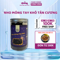 Nho móng tay khô Tân cương Ít Đường Nguyên Cuống Sấy Dẻo Chua Ngọt Tự Nhiên, Không Chất bảo quản