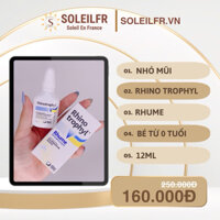Nhỏ mũi Rhino Trophyl Rhume Pháp 12ml [date 2/26]