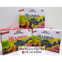 Nho mỹ Raisin hộp giấy _hộp 1kg