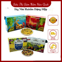Nho Raisins Mỹ và Nho xanh của Hàn Quốc Dạng Hộp 1kg