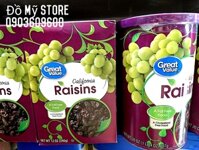 Nho sấy khô Great Value California Raisins (567g)