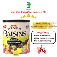 Nho sấy, nho khô mỹ nhập khẩu Sunview Raisins hộp 425gr thập cẩm