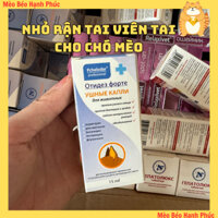 Nhỏ tai chống viêm, rận tai Pchelodar Otidez dành cho chó mèo với keo ong 15 ml