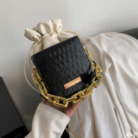 Nhỏ Tươi Phong Cách Phương Tây Mini Dây Rút Túi Nhỏ Nữ Mùa Hè 2023 Phù Hợp Với Phiên Bản Hàn Quốc Dây Xích Đeo Vai Túi