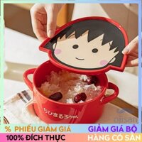 [Nhóc Maruko][Chibi Maruko] Nhóc Maruko Bát Ăn Mì Bằng Sứ Có Nắp Đậy