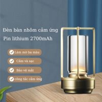 Nhôm cảm ứng ba tông màu LED đọc văn phòng quầy bar bảo vệ mắt đèn bàn kim loại USB sạc pin lithium