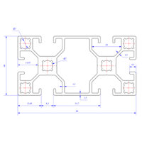 Nhôm định hình 40x80 (LWA-480682747-1) - Cắt theo kích thước yêu cầu