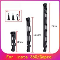 Nhôm Selfie Mở Rộng Cánh Tay Kéo Dài Thanh Đen Chân Đế Cho insta360 One R X3 Gopro 12 Max DJI Osmo Phụ Kiện Máy Ảnh