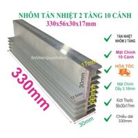 Nhôm tản nhiệt 2 tầng 10 cánh dài 330x56x30mm - Linh kiện điện tử QUỲNH DIỄN