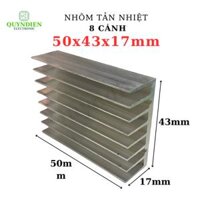 Nhôm Tản Nhiệt 8 Cánh 50x43x17mm