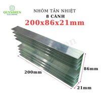 Nhôm Tản Nhiệt 8 Cánh 200x86x21mm Nhôm Ampli