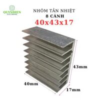 Nhôm Tản Nhiệt 8 Cánh 40x43x17mm