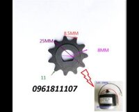 Nhông cho sên 25H motor cốt D8 8mm