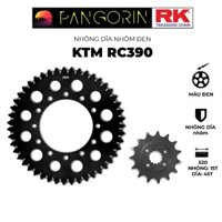 Nhông Dĩa RK Takasago chain cho xe phân khối lớn KTM RC 390, chất liệu: Nhôm mạ anodized màu đen