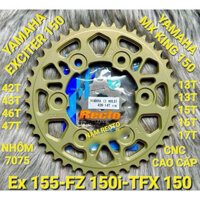 nhông dĩa Yamaha exciter 150,exciter 155,fz 150i,tfx 150 dĩa CNC siêu cứng 42T,43T,46T,47T nhông 13,14,15,16,17 ====