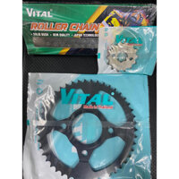 Nhông sên dĩa Brixton 125, Brixton 150 ,Brixton BX150 sên 9 ly - 10Ly >> hiệu VITAL- xích đĩa tải chính hãng