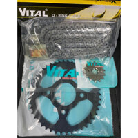 Nhông sên dĩa Brixton 125, Brixton 150 Nhông 14 Dĩa 45T 46T SÊN PHỐT CAO SU >> hiệu VITAL- xích đĩa tải chính hãng