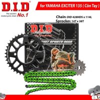 Nhông sên dĩa DID Exciter 135 ( Côn Tay ) – Sên Xanh Lá 10ly DID HDS
