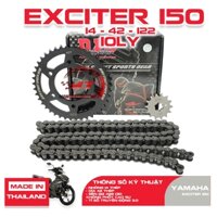 Nhông sên dĩa DID Exciter 150 thông số 14T 42T 122LL chính hiệu Thái Lan