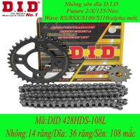 Nhông sên dĩa DID Future 2/X/125/Neo, Wave RS/RSX/S100/S110/alpha mới, Dream 110 (sên 10 ly)