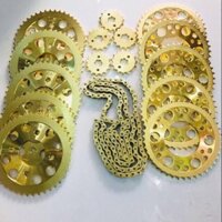 Nhông sên dĩa DID vàng gắn Sirius, Wave, Dream, Exciter, Winner, Raider, Axelo, Future, Raider, Satria, Xì Bo