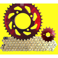 Nhông Sên Dĩa Exciter 135 (5 số), Thông Số 38T-14T - Màu Vàng, Xuất Xứ Thái Lan, Cực Đẹp