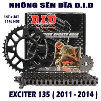 Nhông sên dĩa Exciter 135 Côn tay 2011 - 2014 Sên đen 10ly Thái Lan