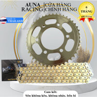 Nhông sên dĩa exciter 150 44T, đề 3 nhanh và  bền bỉ tránh bị mòn răng xích trong khi dùng, mẫu vàng xéo, NSD ex 150