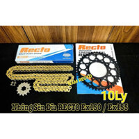 Nhông sên dĩa exciter 155,tfx 150 sên vàng 10ly ====