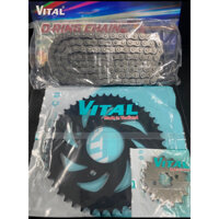 NHÔNG SÊN DĨA PHỐT CAO SU GSX-R150/GSX-S150 45T 46T SÊN TFX CAO SU  ĐEN NHÔNG DĨA  VITAL
