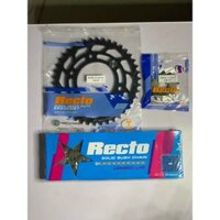 Nhông sên dĩa RECTO ĐEN 9li - 10li 14T-42T lắp cho Exciter 150 các đời.