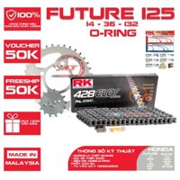 Nhông sên dĩa RK Japan phốt cao su xe Honda Future 125cc chính hãng