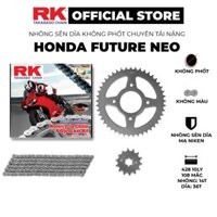 Nhông Sên Dĩa RK Takasago chain dành cho xe máy Honda Future Neo, 10 ly thép không phốt cao su