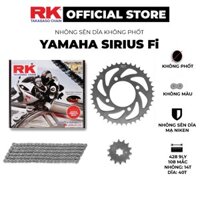 Nhông Sên Dĩa RK Takasago chain dành cho xe máy Yamaha Sirius Fi , 9 ly thép không phốt cao su