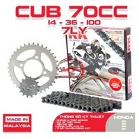 Nhông sên dĩa RK xe Cub 70cc thương hiệu Nhật Bản