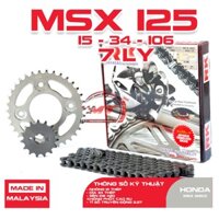 Nhông sên dĩa RK xe Honda MSX 125cc chính hiệu