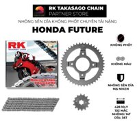 Nhông Sên Dĩa RK xe máy Honda Future - Nhông Dĩa thép - Sên không phốt 10 ly chuyên tải nặng