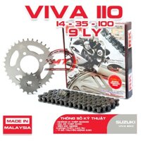 Nhông sên dĩa RK xe Suzuki Viva 110cc thương hiệu Nhật Bản