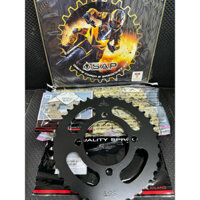 Nhông sên dĩa (Sên Vàng 9Ly Tán 4 góc )Yamaha Exciter 2011-2012-2013 >> ex 135 5 số Chính Hãng SAP Thailand