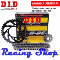 Nhông sên dĩa Sirius FI - Sên đen 10ly DID HDS - Thái Lan