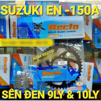 Nhông sên dĩa Suzuki EN-150A 9Ly đen,10ly đen dĩa 43,44,45,46 Nhông 13,14,15,16 ++++