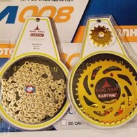 nhông sên dĩa vỉ kingtthai 10 ly full vàng dành cho dòng xe exciter 135