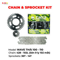 Nhông sên dĩa WAVE 110, Wave nhỏ, Wave Blade, Wave S110, tất cả các dòng xe Wave - Nhông sên dĩa CATTA chất lượng cao - Wave Thái 100-110 - Sên 9 ly