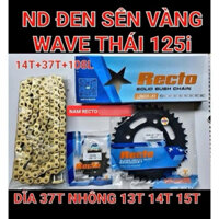 Nhông sên dĩa Wave 125i sên vàng [xe nhập khẩu Thailand]