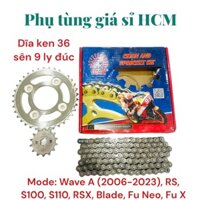 Nhông Sên Dĩa Wave RS, S110, RSX, Blade, Future Neo, Future 125, Wave A(2006-2023) mạ niken hàng cao cấp MKC nhập Thái